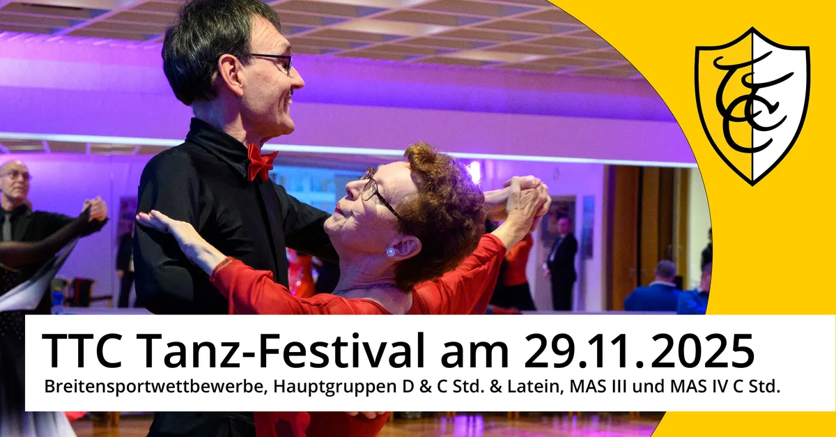 TANZTURNIER: kleines TTC TANZ-FESTIVAL 2025 AM 29.11.2025 (INFOS & ERGEBNISSE ONLINE)