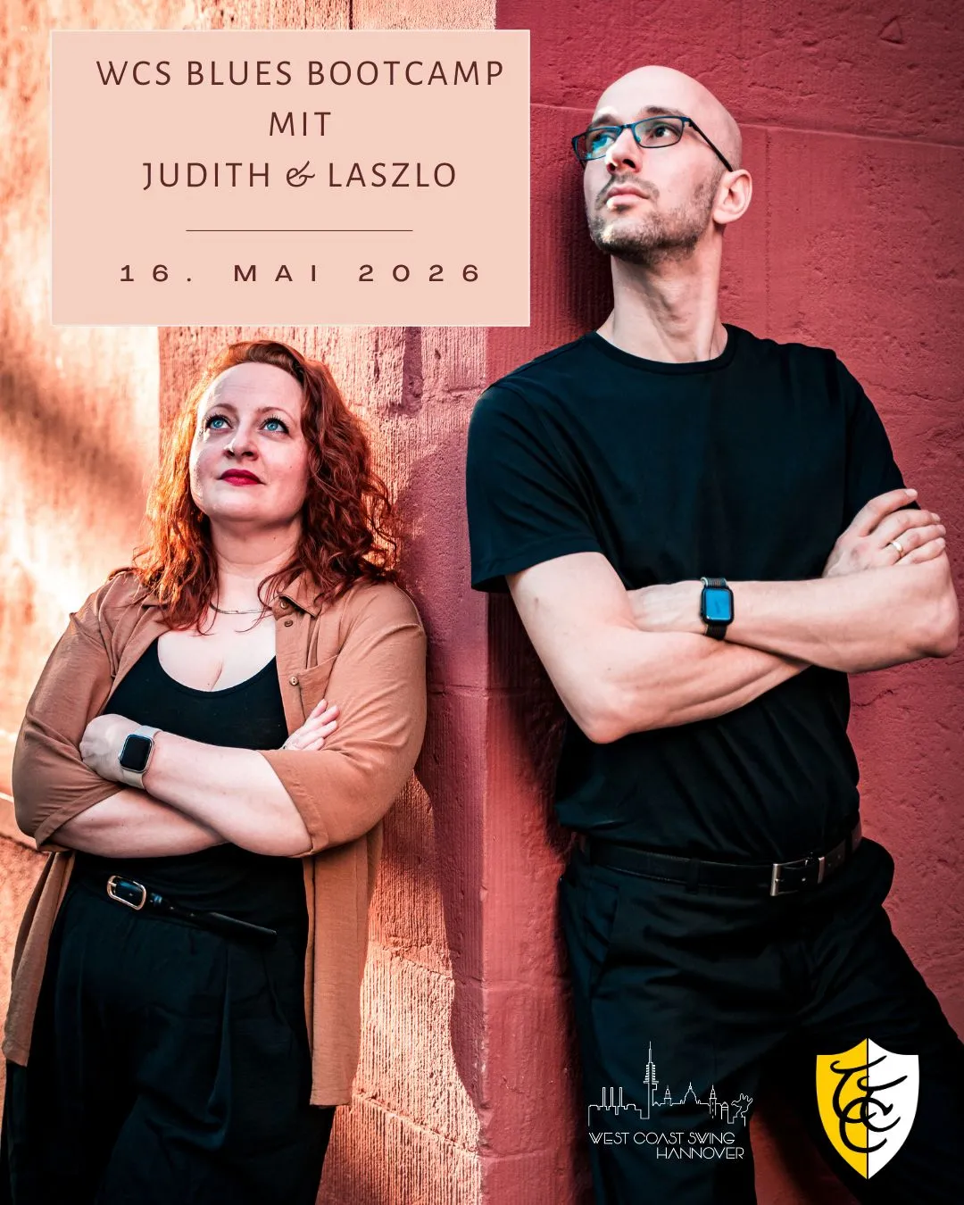  West Coast Swing: Am 16.05.2026 Workshop, Party und Privatstunden mit Judith Buschfeld & Laszlo Tarkanyi
